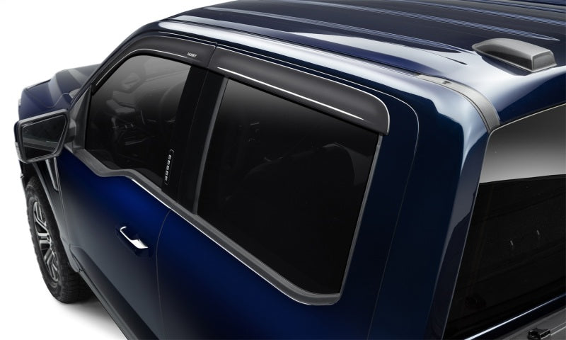 Husky Liners 15-24 Ford F-150 Supercab (Incl. Raptor) Ventvisor Low Profile (4pc) - Smoke