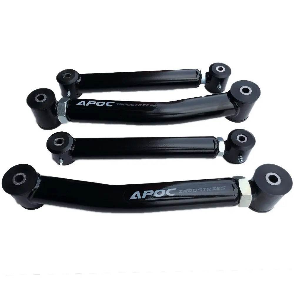 1997-2006 Jeep Wrangler TJ rear adjustable control arms black heavy-duty steel suspension upgrade