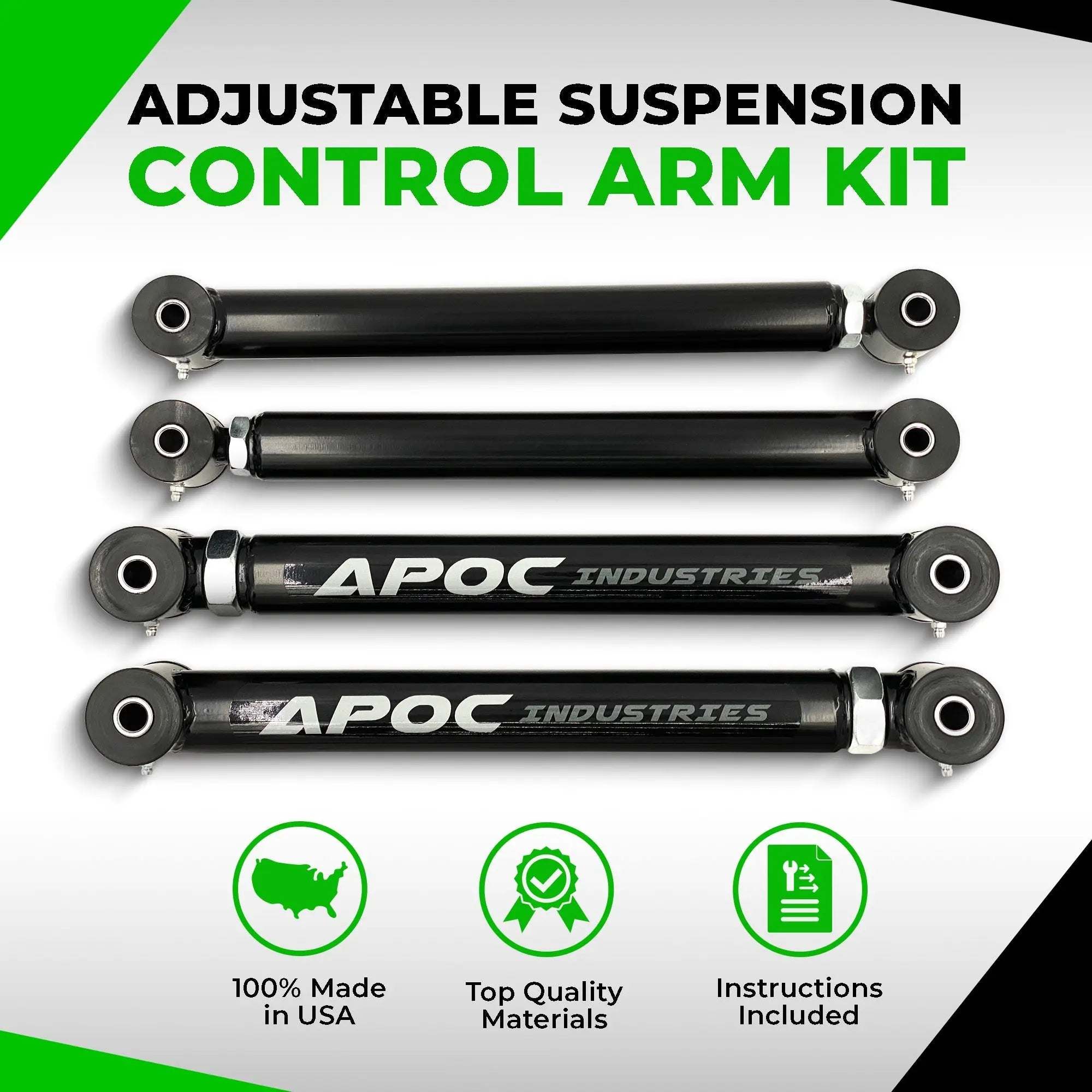 2000-2002 Dodge Ram 2500 3500 4WD adjustable control arms kit with heavy-duty construction and polyurethane bushings