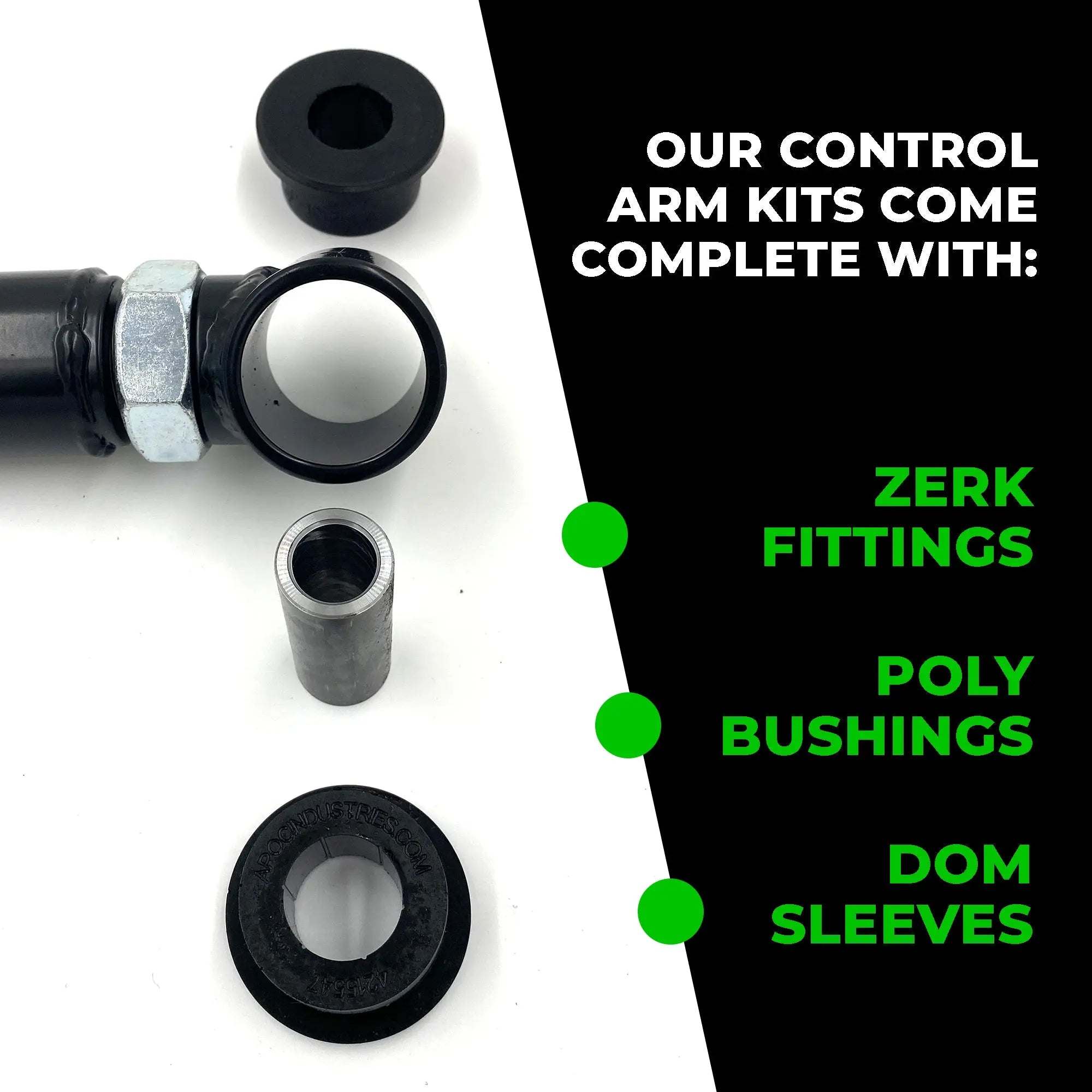 2010–2013 Dodge Ram 2500/3500 4WD adjustable control arms with Johnny Joint flex joints for heavy-duty suspension upgrade