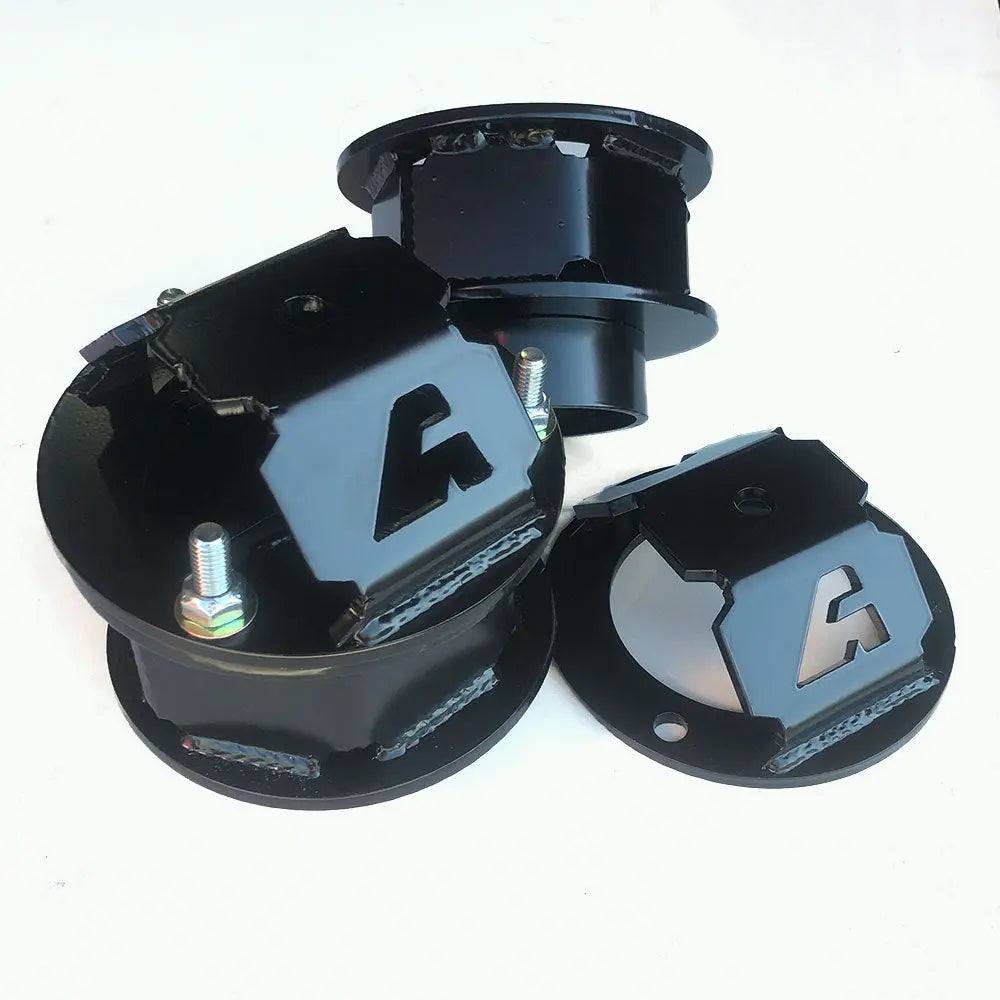 1994-2013 Dodge Ram 2500/3500 4x4 leveling kit with black powder-coated shock towers