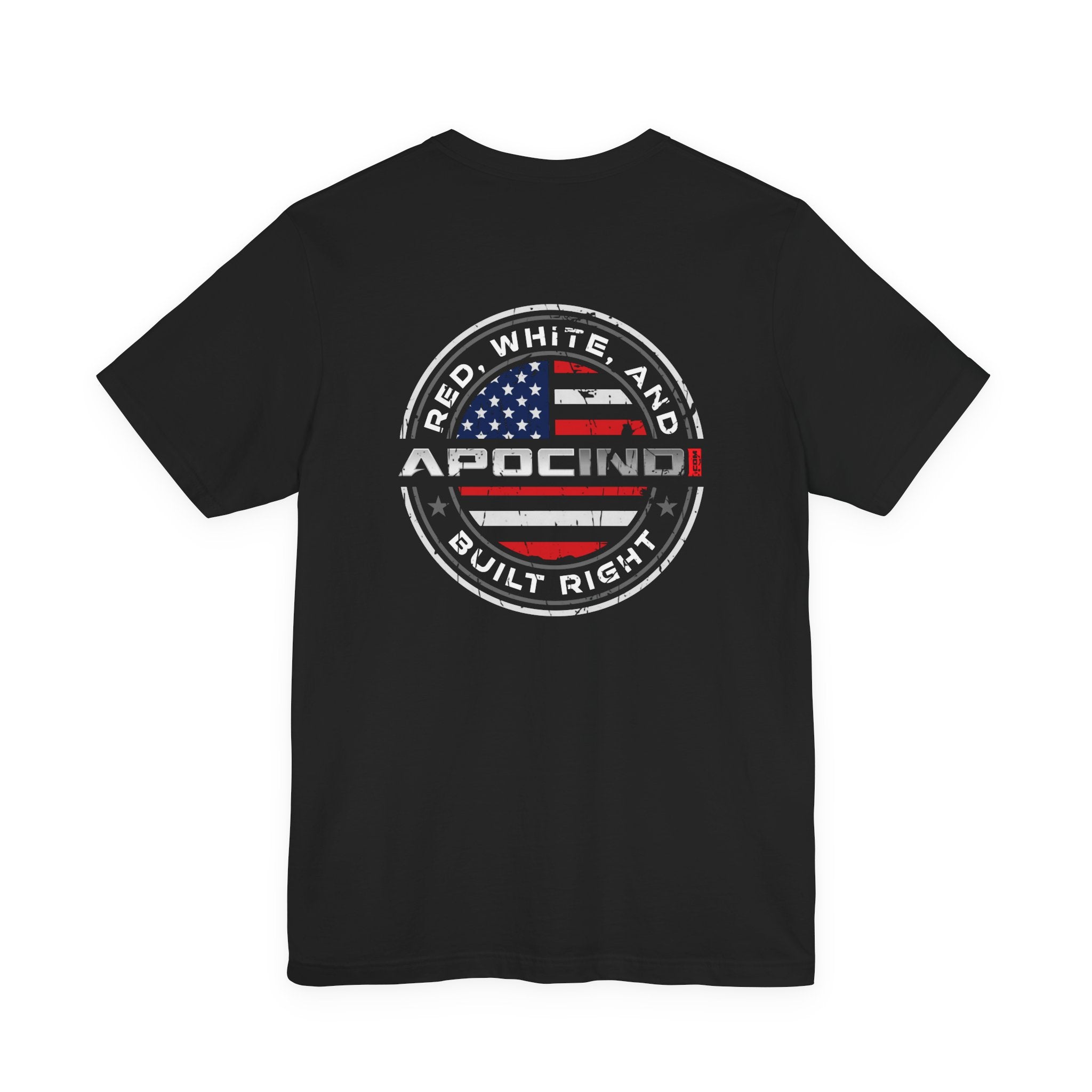 Apocino 'Red, White, and Built Right' Short Sleeve Tee