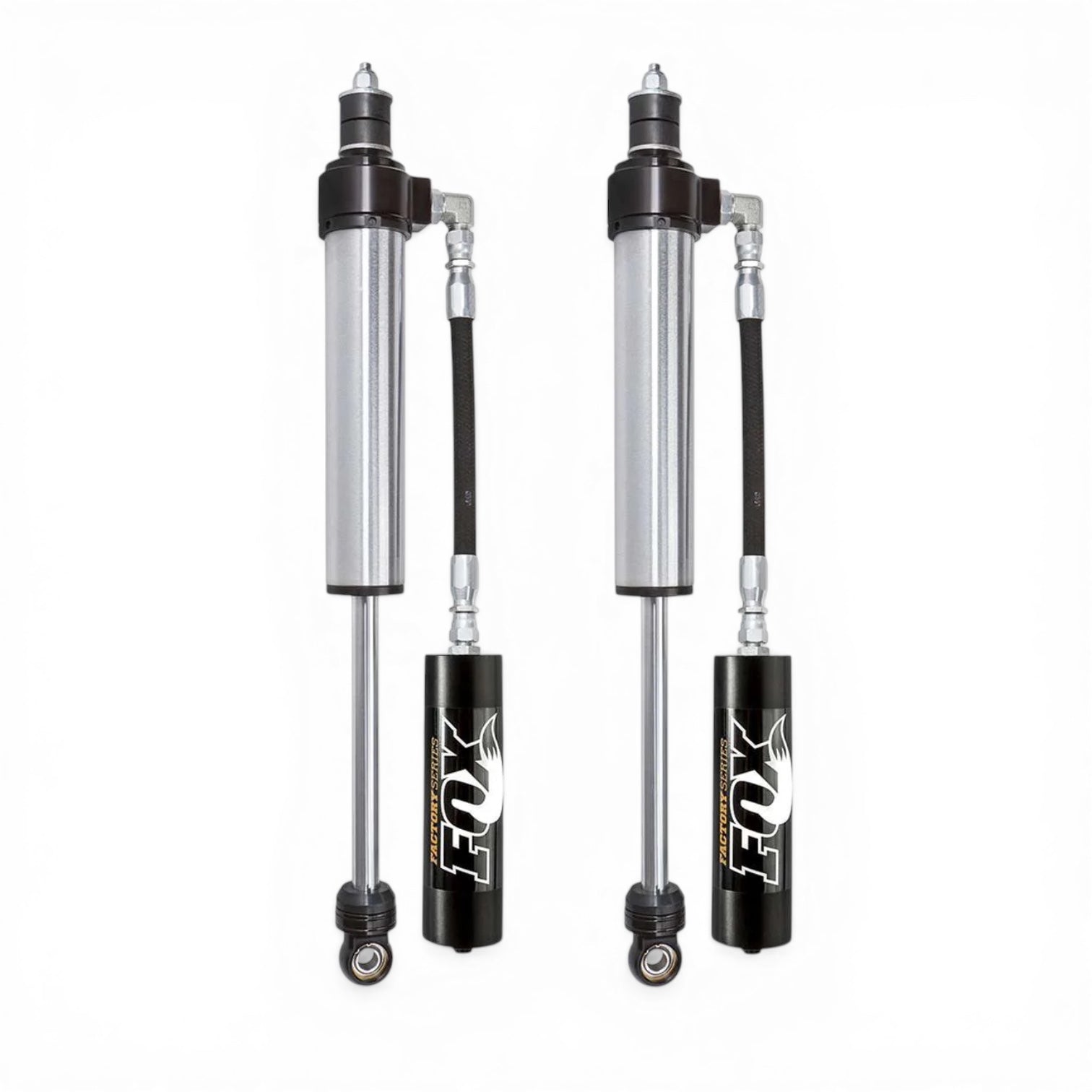 Fox 2014-2026 Ram 2500/3500 4WD 2.5 Factory Series Remote Reservoir Front Shock Set 0-1.5in. Lift