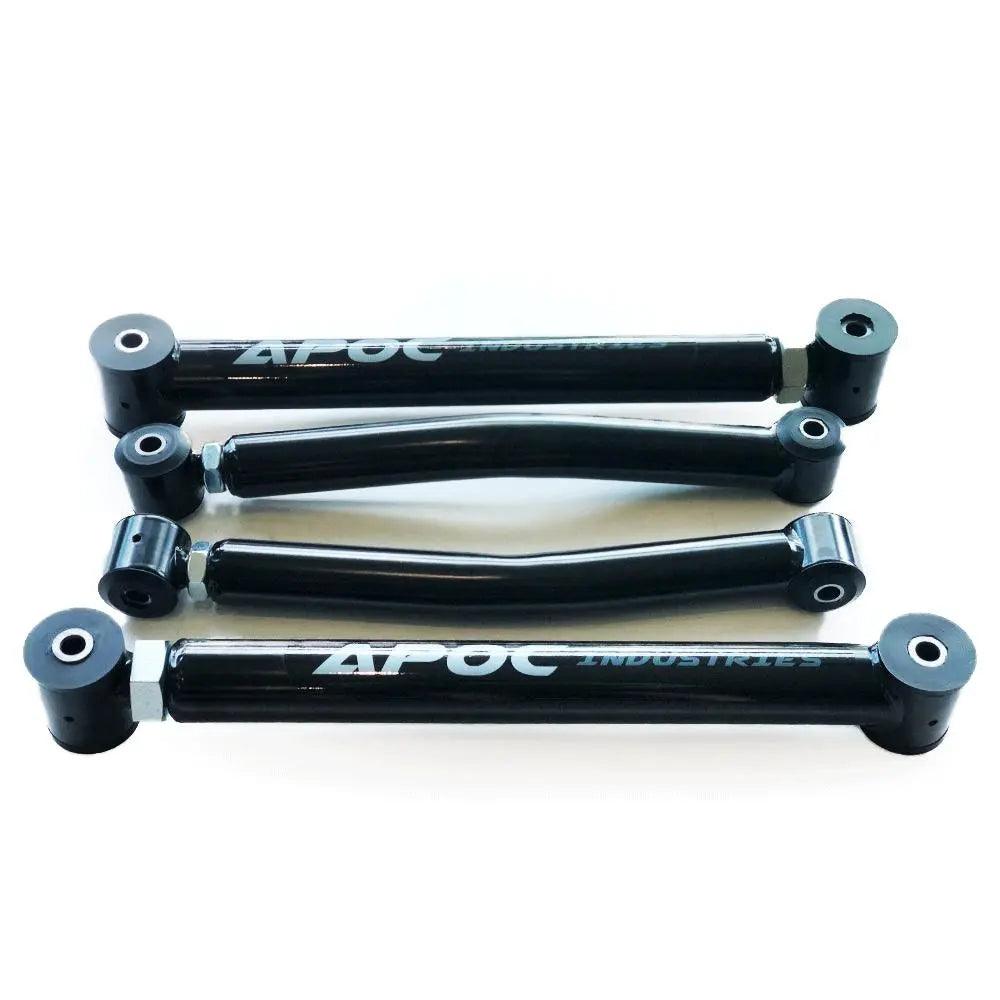 APOC adjustable rear control arms installed on Jeep Wrangler JK JL suspension system