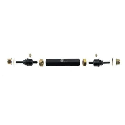 Kryptonite Front Sway Bar End Links, black heavy-duty metal assemblies with greaseable joints and gold hardware