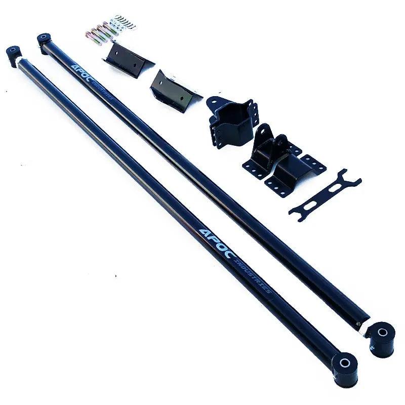 2007-2013 Chevrolet Silverado GMC Sierra 1500 red ladder traction bars for rear axle stability