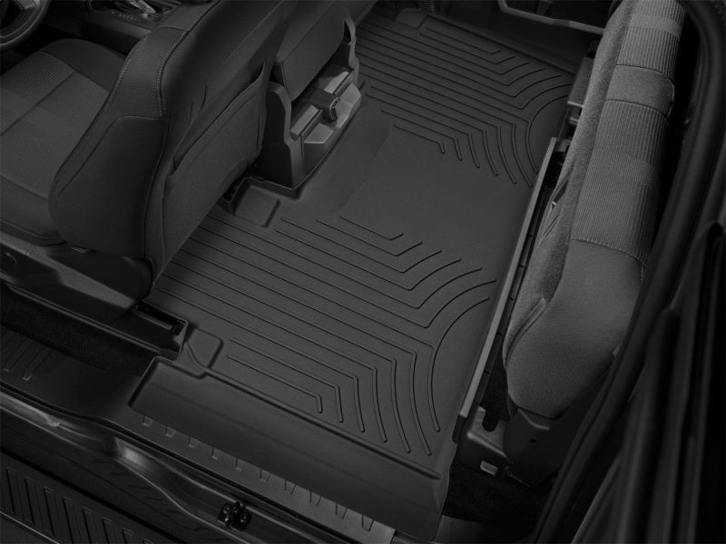 WeatherTech 2015+ Ford F-150/250/320/450 SuperCab (Bench) Rear FloorLiner - Black